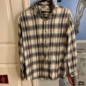 Brown Black and Grey plaid shirt